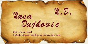 Maša Dujković vizit kartica